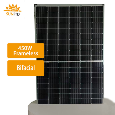 住宅のエネルギー蓄積 システムのための450W Framelessモノクリスタル太陽電池パネルBifacial 10BB