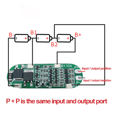 Pylontech 18650のリチウム電池Bms 3s 12V 10amp 11.1V Lifeo4