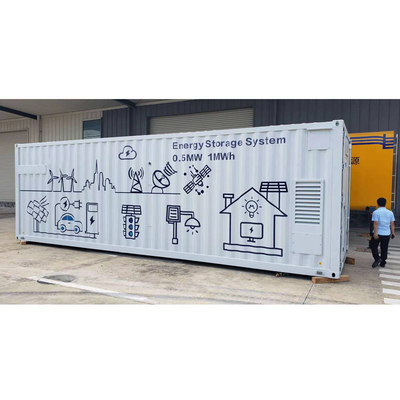 屋外格子太陽系1MWH ESSの容器Lifepo4 IP65を離れた格子の0.5MW